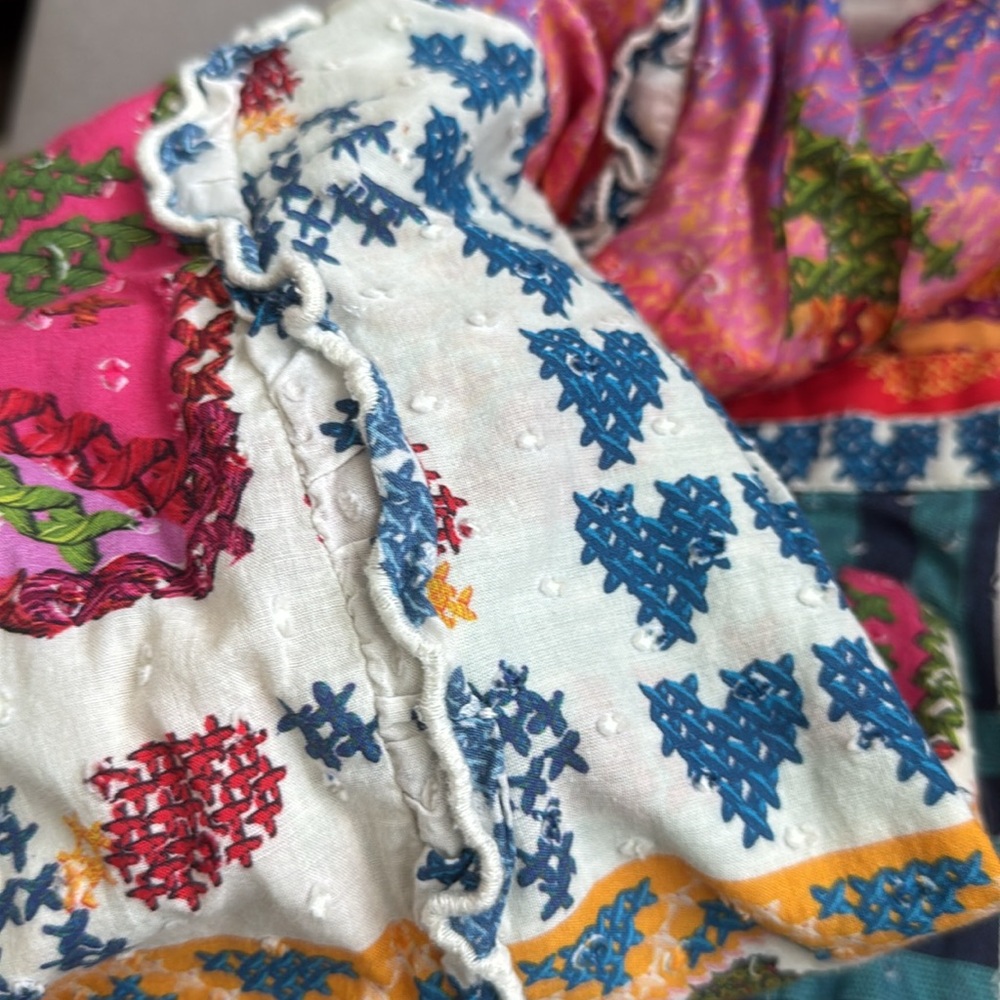 Farm Rio Summer Stitches Romper,Size M - Picture 8 of 13